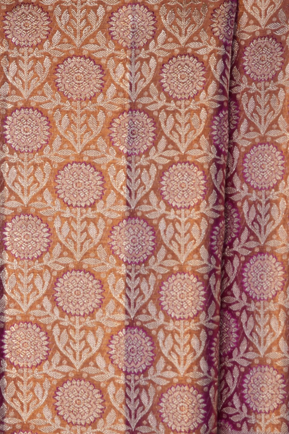 Image of Pink Kanchipattu Tissue Brocade Saree