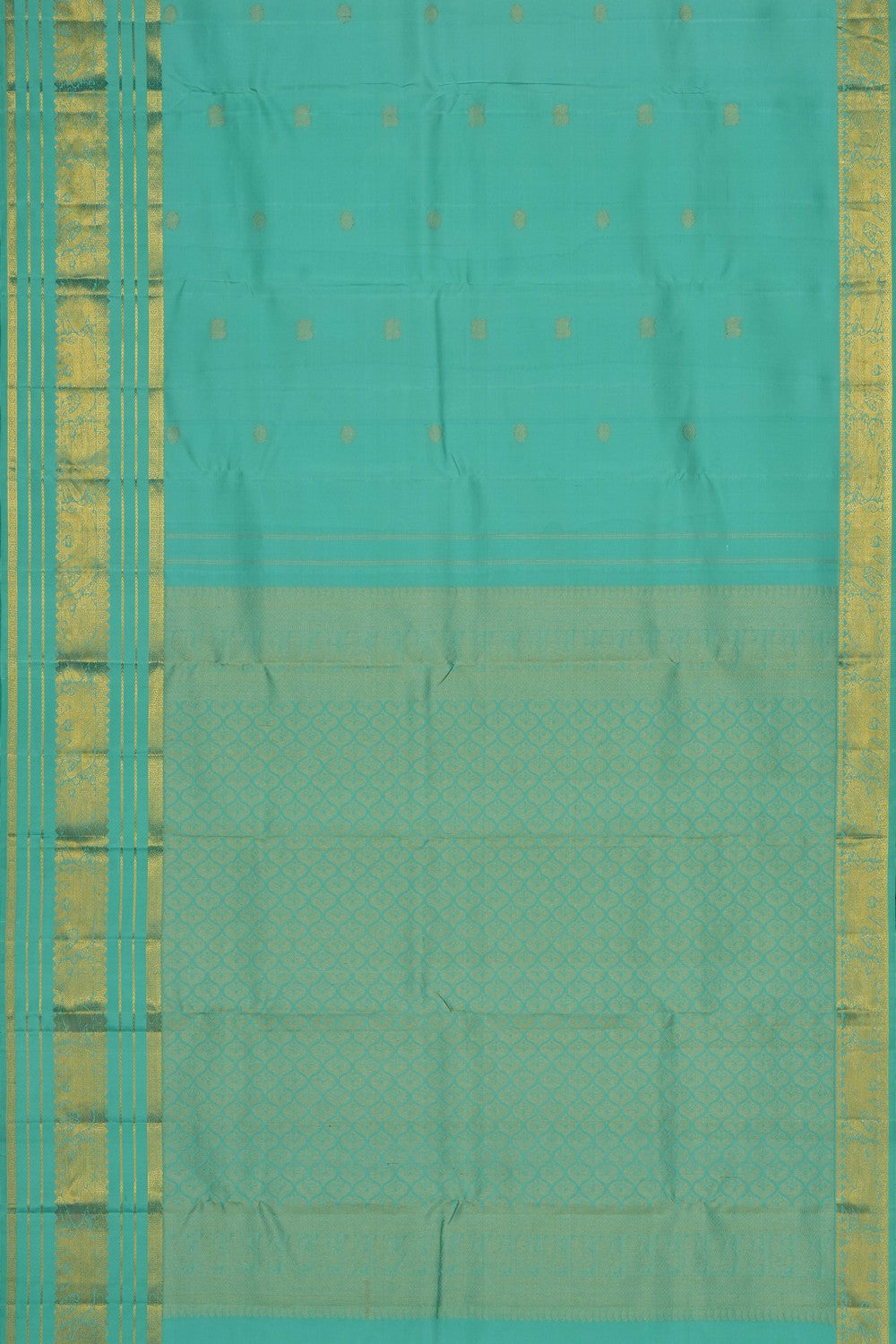 Image of Sea Green Kanchi Silk Saree