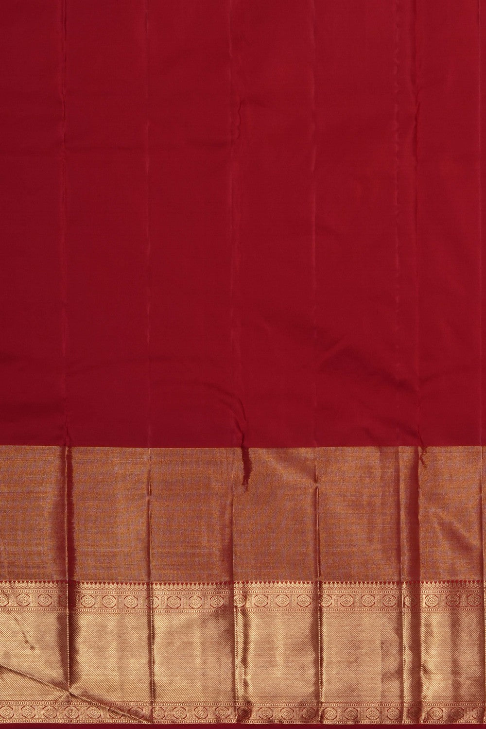 Image of Red Vintage Kanchipattu Brocade Saree
