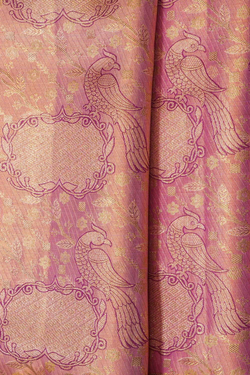 Image of Pink Kanchipattu Brocade Saree