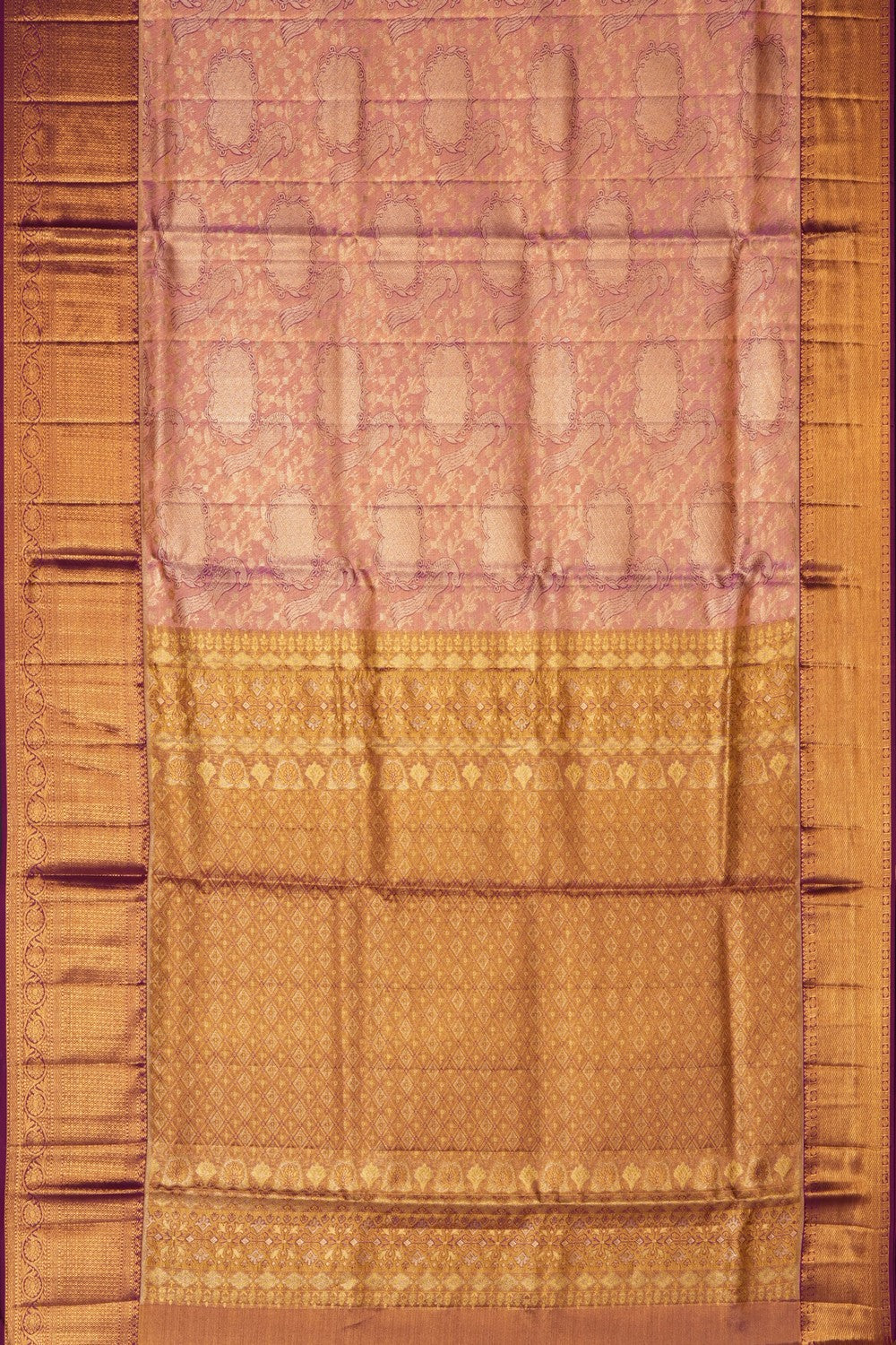 Image of Pink Kanchipattu Brocade Saree