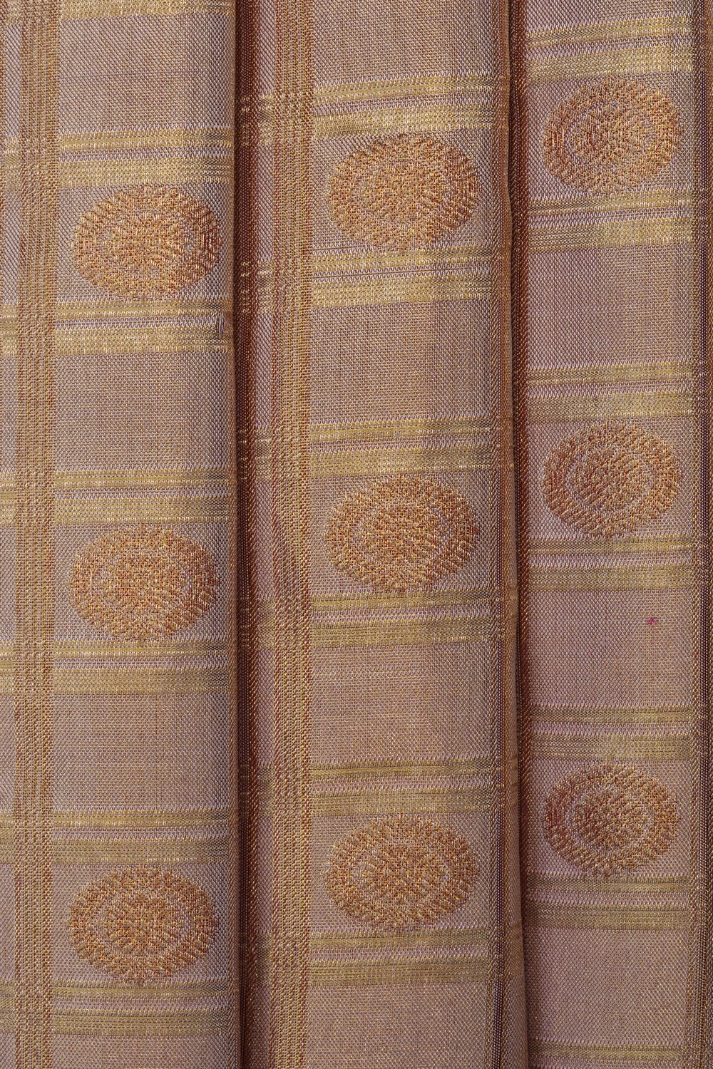 Image of Gold Vintage Kanchipattu Kattam Saree