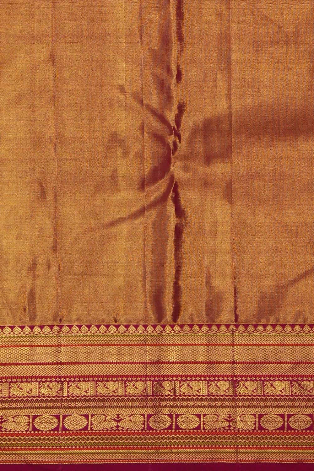 Image of Gold Vintage Kanchipattu Kattam Saree