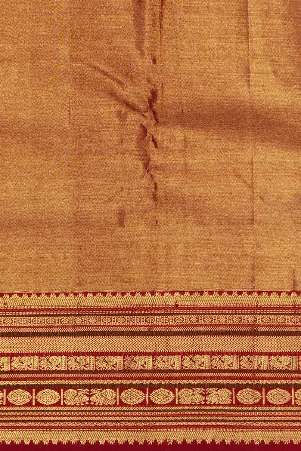 Image of Gold Vintage Kanchipattu Kattam Saree