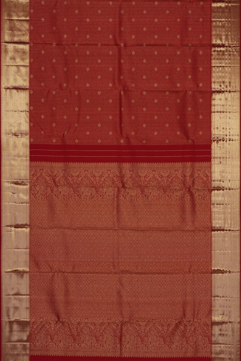 Image of Vintage Kanchipattu Kattam Saree