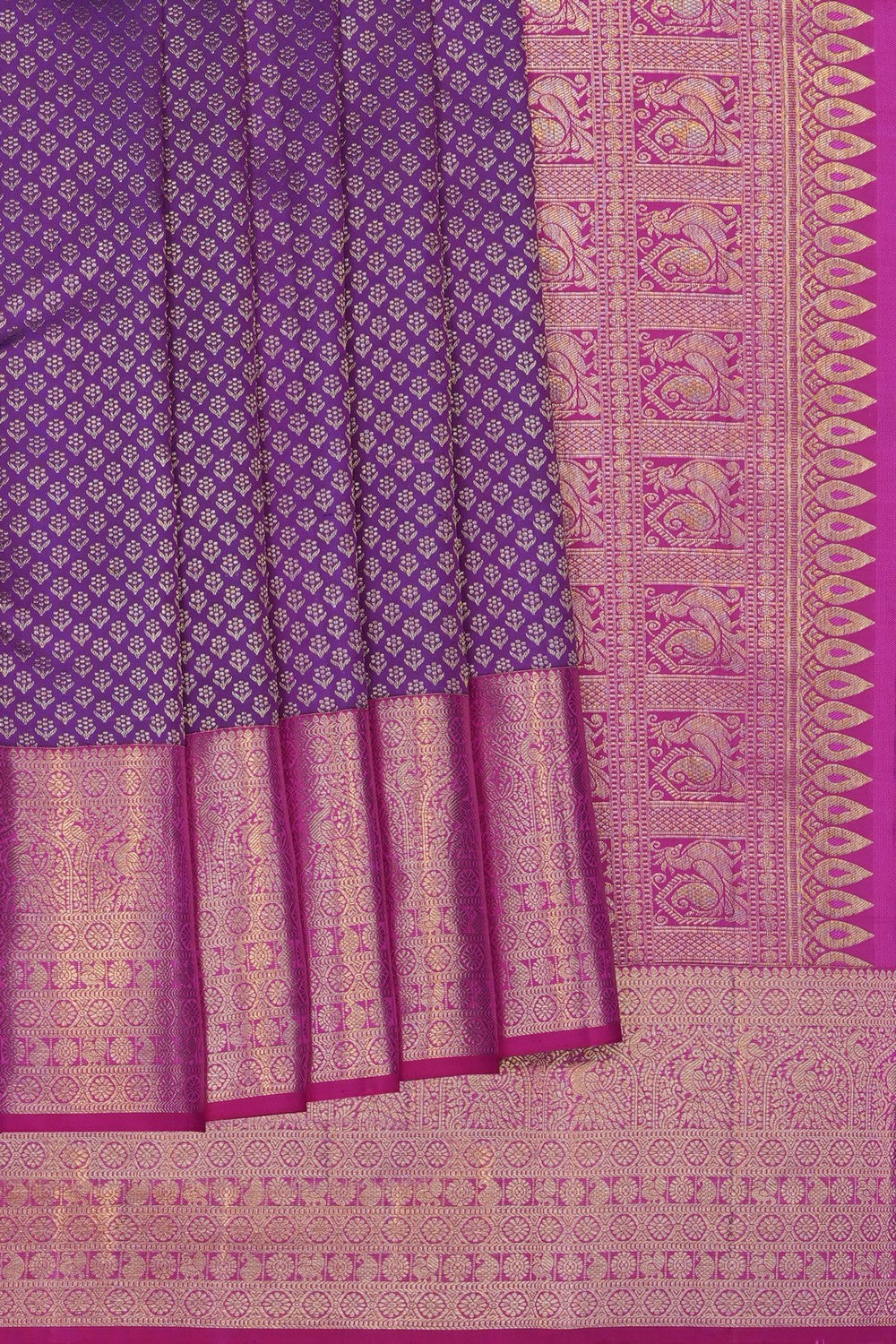 Image of Vintage Kanchipattu Kattam Saree