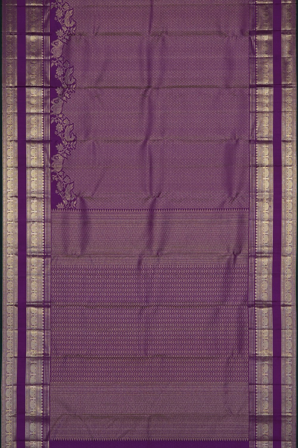 Image of Vintage Kanchipattu Kattam Saree