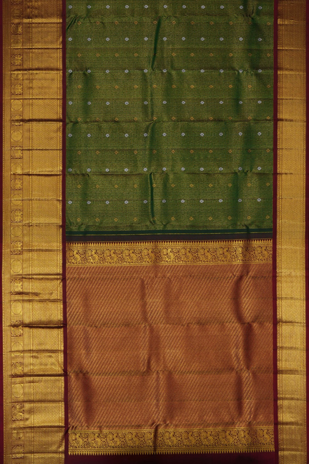 Image of Green Kanchipattu Brocade Saree