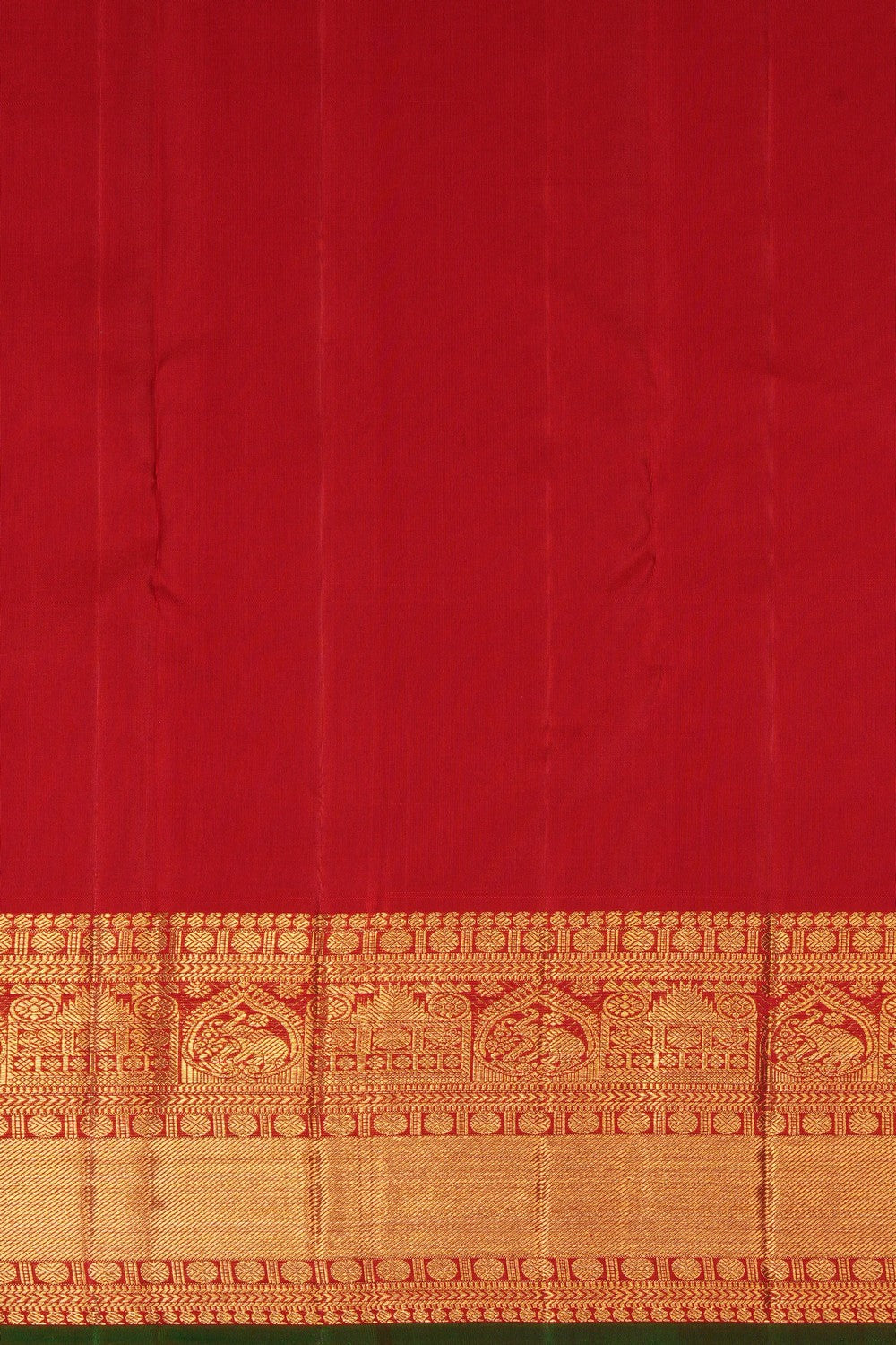 Image of Red Kanchipattu Brocade Saree