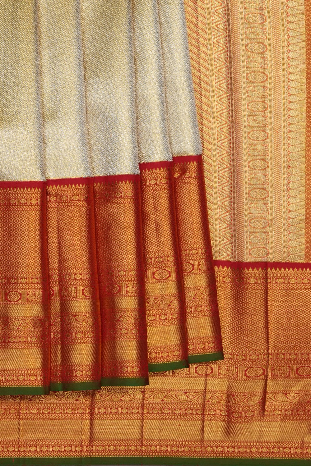 Image of Gold Kanchipattu Tissue Brocade Saree