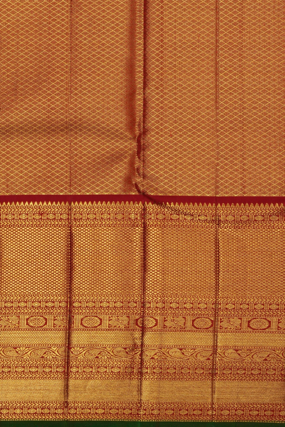 Image of Gold Kanchipattu Tissue Brocade Saree