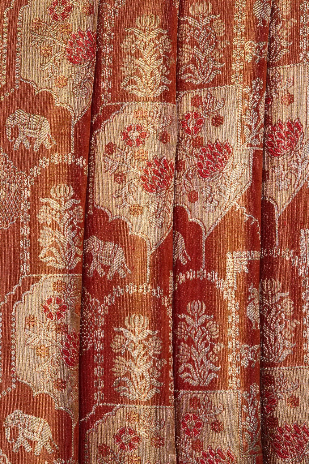 Image of Gold Kanchipattu Tissue Brocade Saree