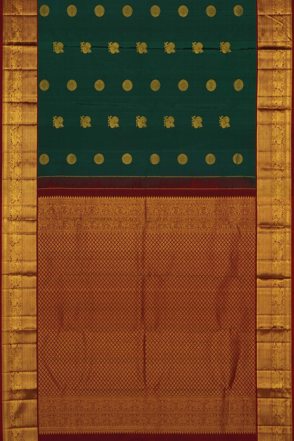 Image of Green Kanchipattu Saree