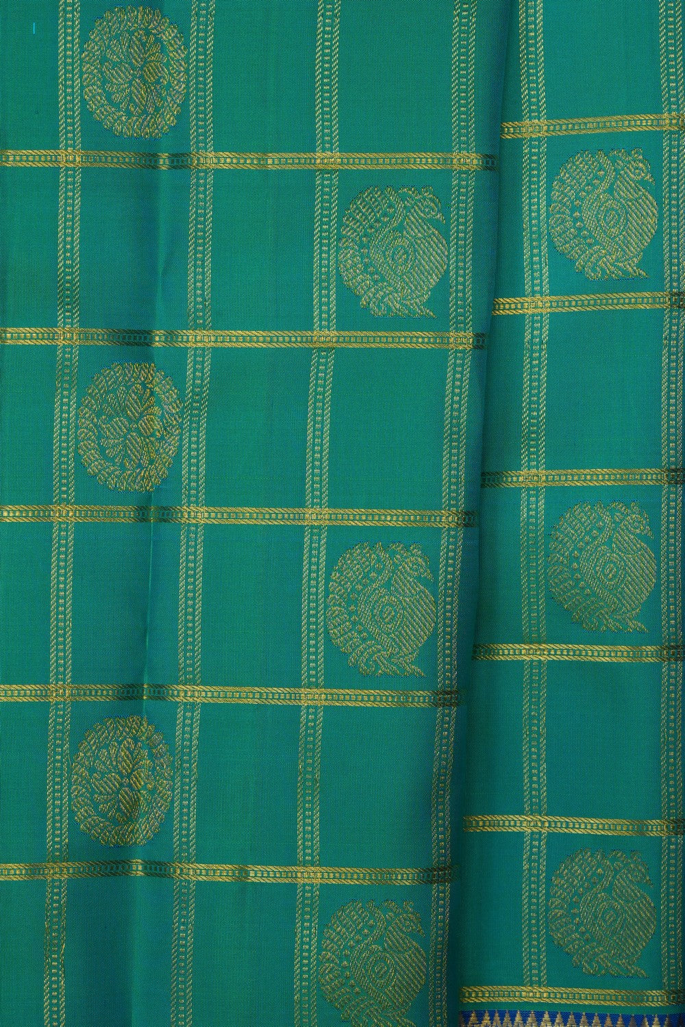 Image of Sea-Green Kanchipattu Saree