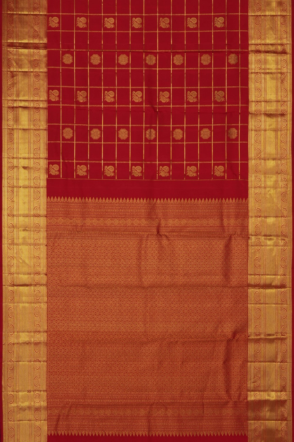 Image of Red Kanchipattu Saree