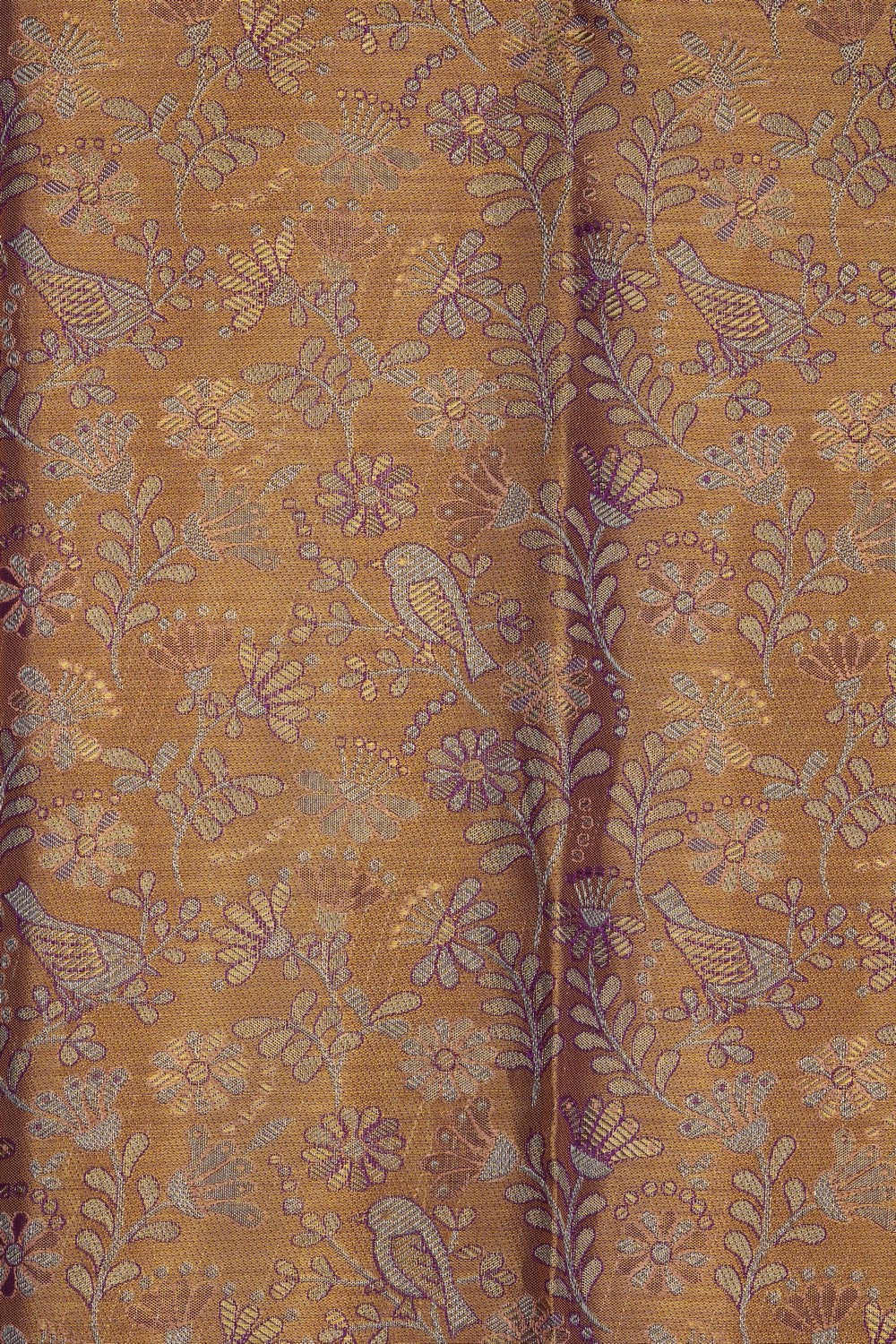Image of Peach Kanchipattu Tissue Brocade Saree