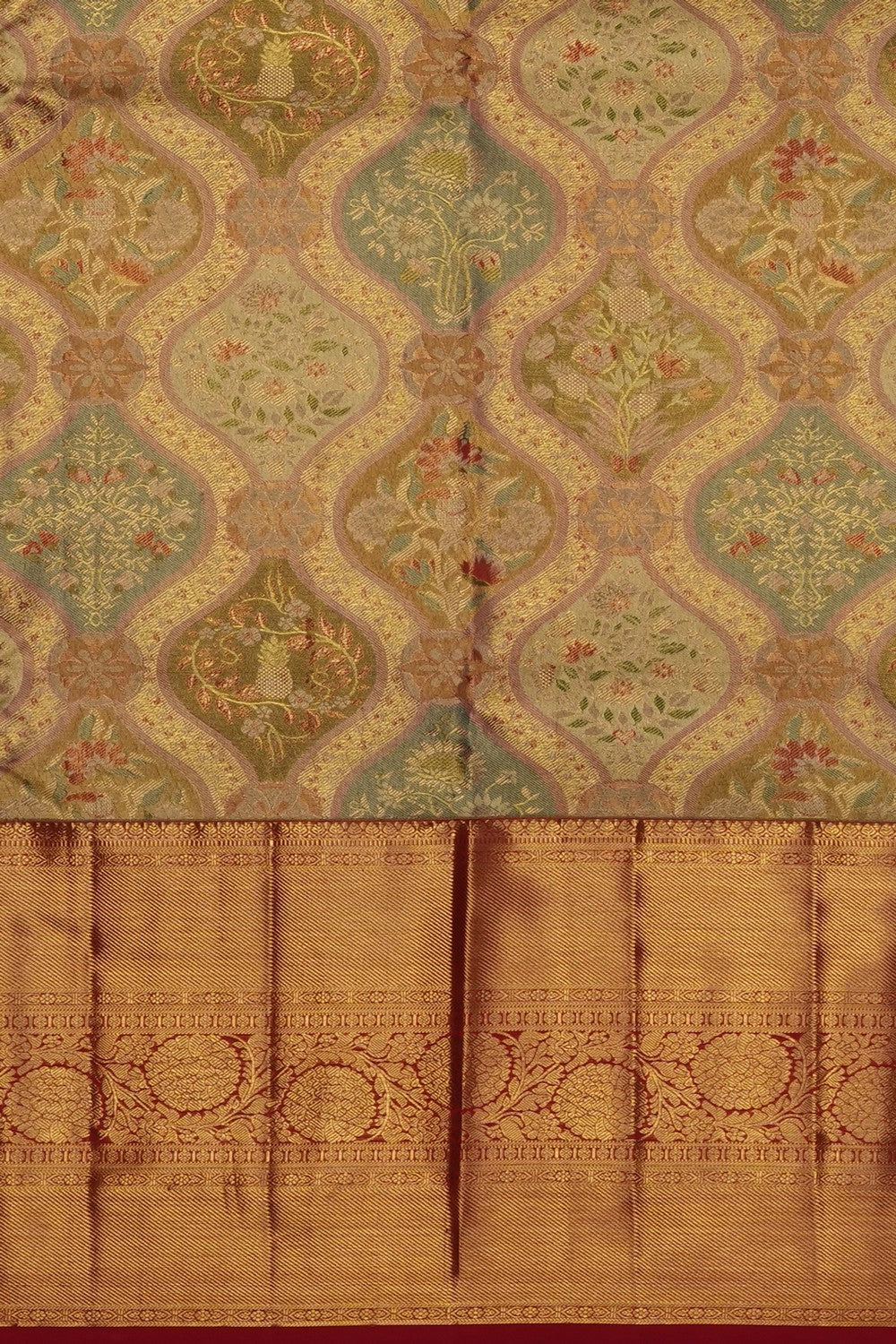 Image of Kanchipattu Pavada Unstitched Set
