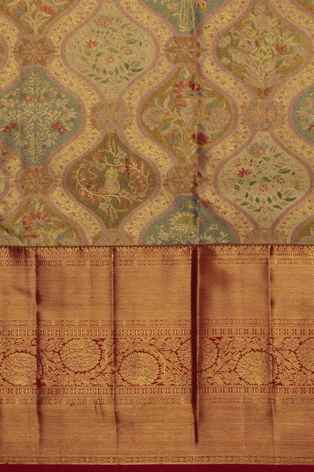 Image of Kanchipattu Pavada Unstitched Set
