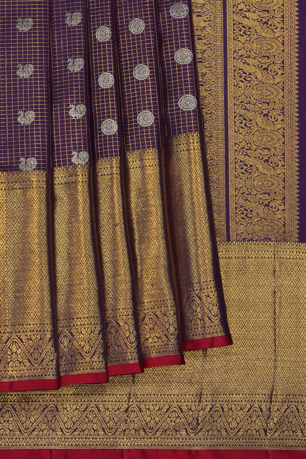 Image of Purple Kanchipattu Brocade Saree