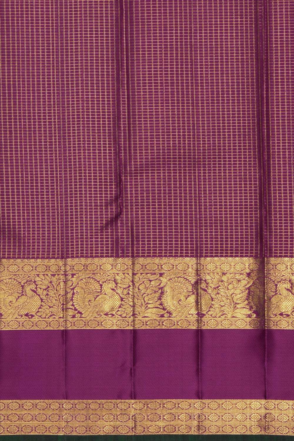 Image of Purple Kanchipattu Kattam Saree