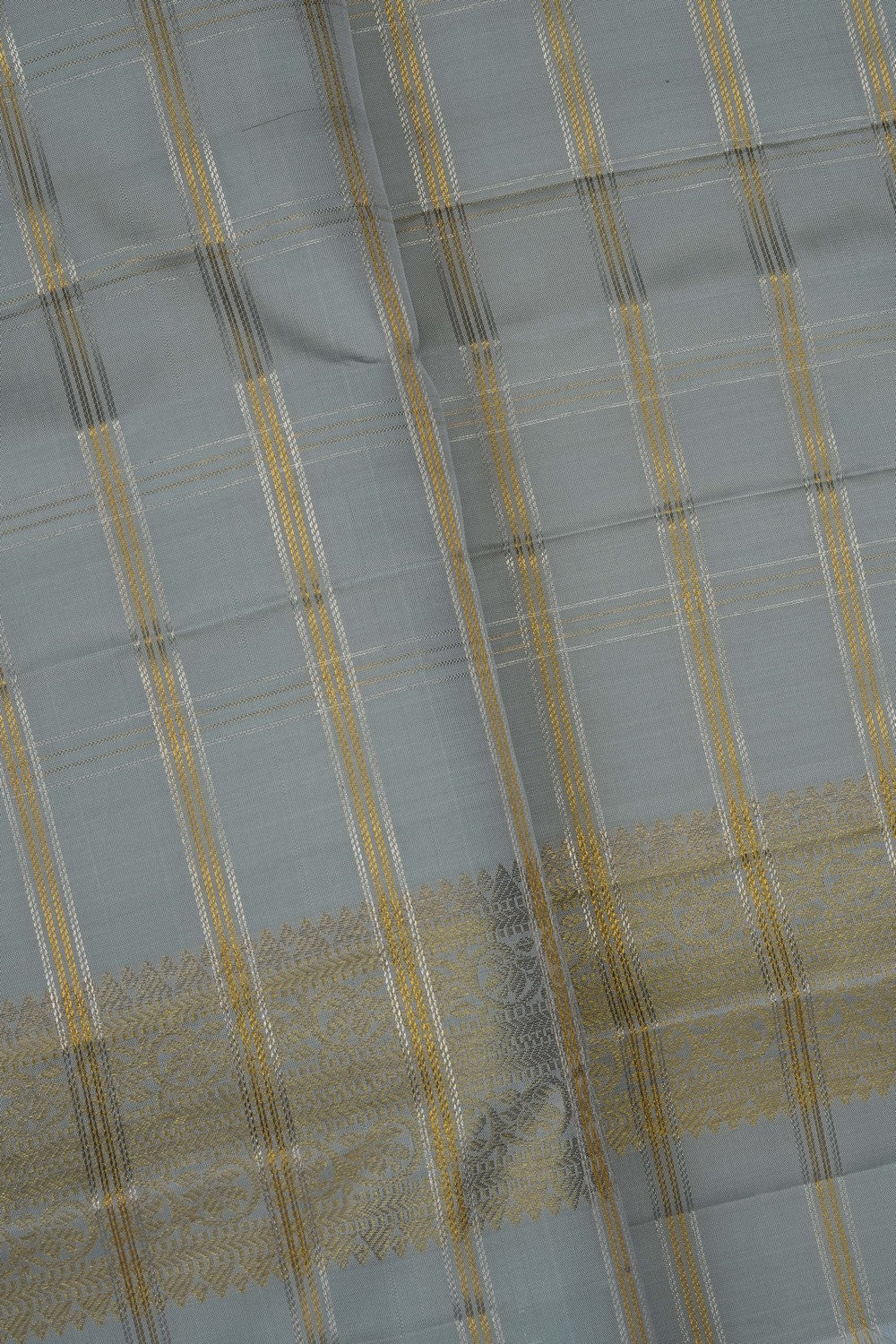 Image of Kanchi Silk Dhoti With Kanduva (8 X 4) 2 PCS Set