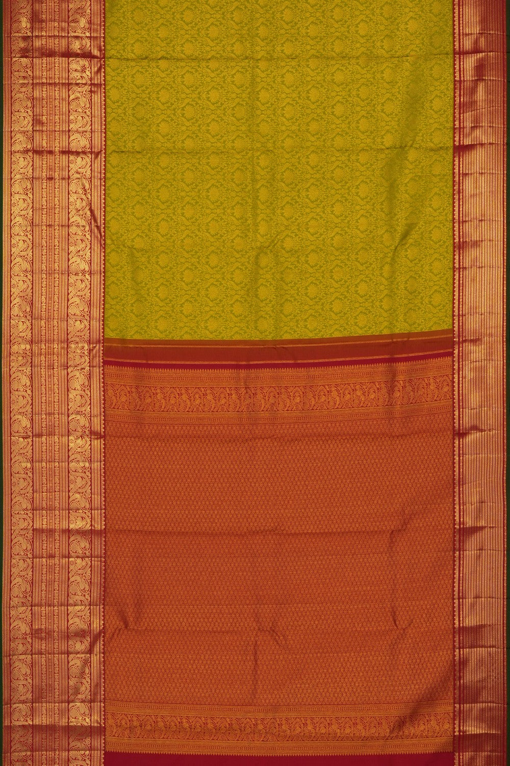 Image of Green Kanchipattu Brocade Saree