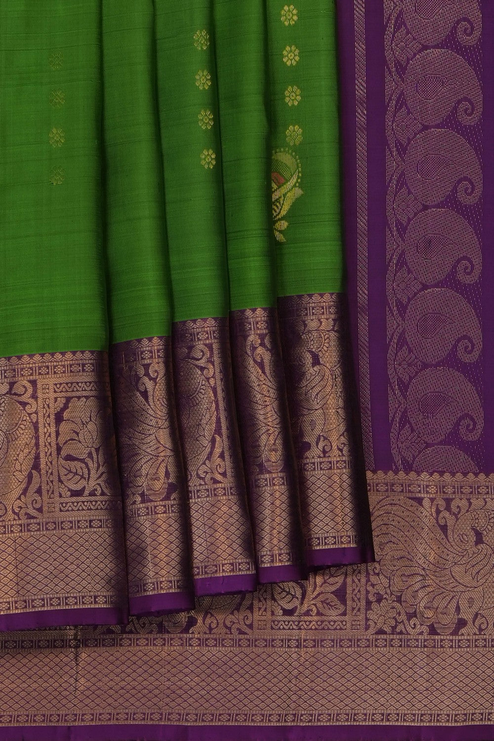 Image of Green Kanchi Silk Saree
