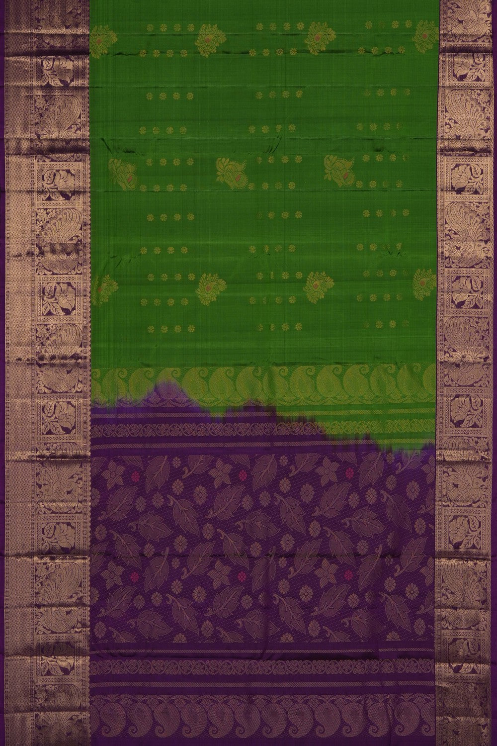 Image of Green Kanchi Silk Saree