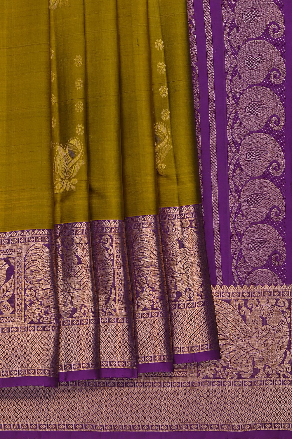 Image of Green Kanchi Silk Saree