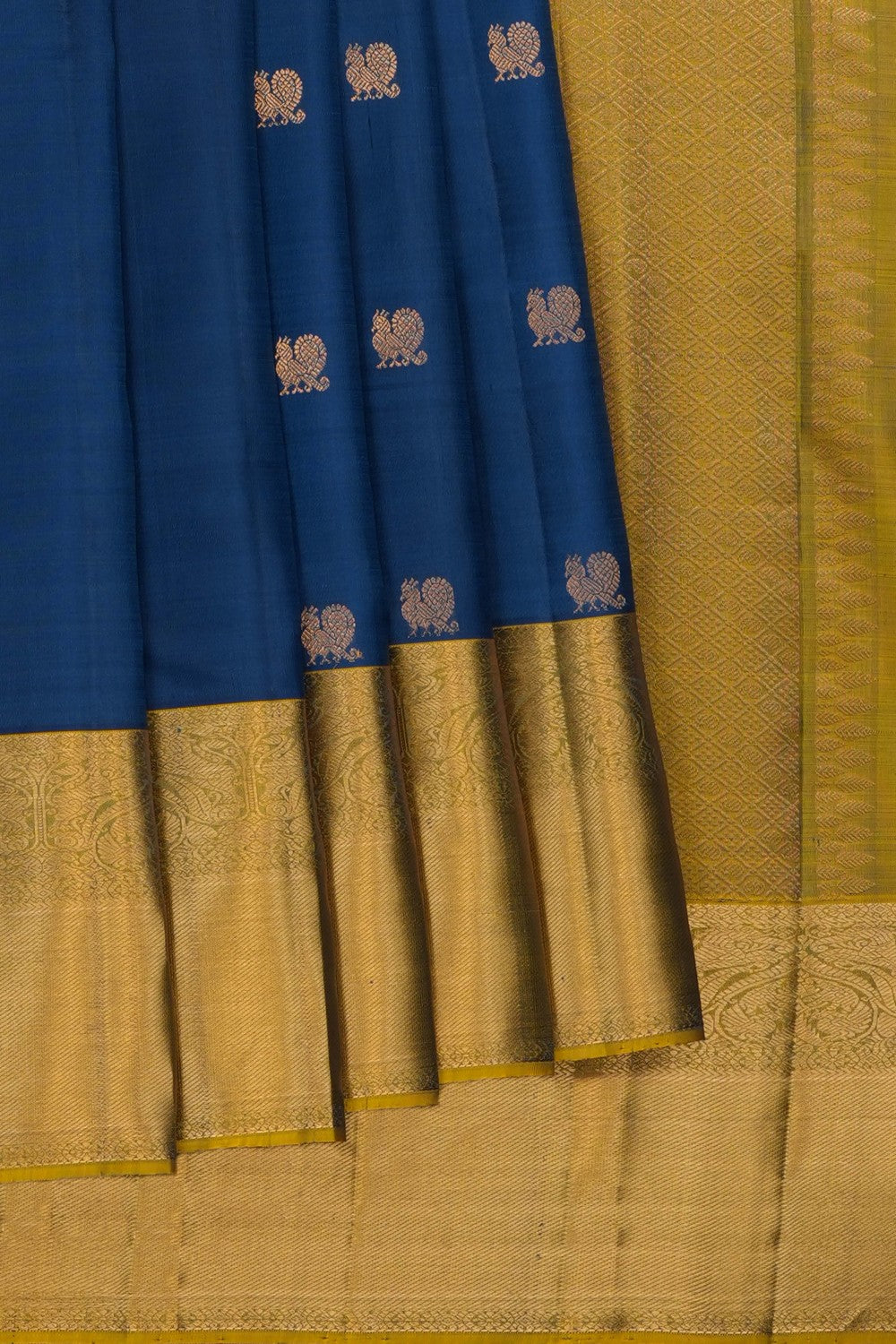 Image of Blue Kanchi Silk Saree