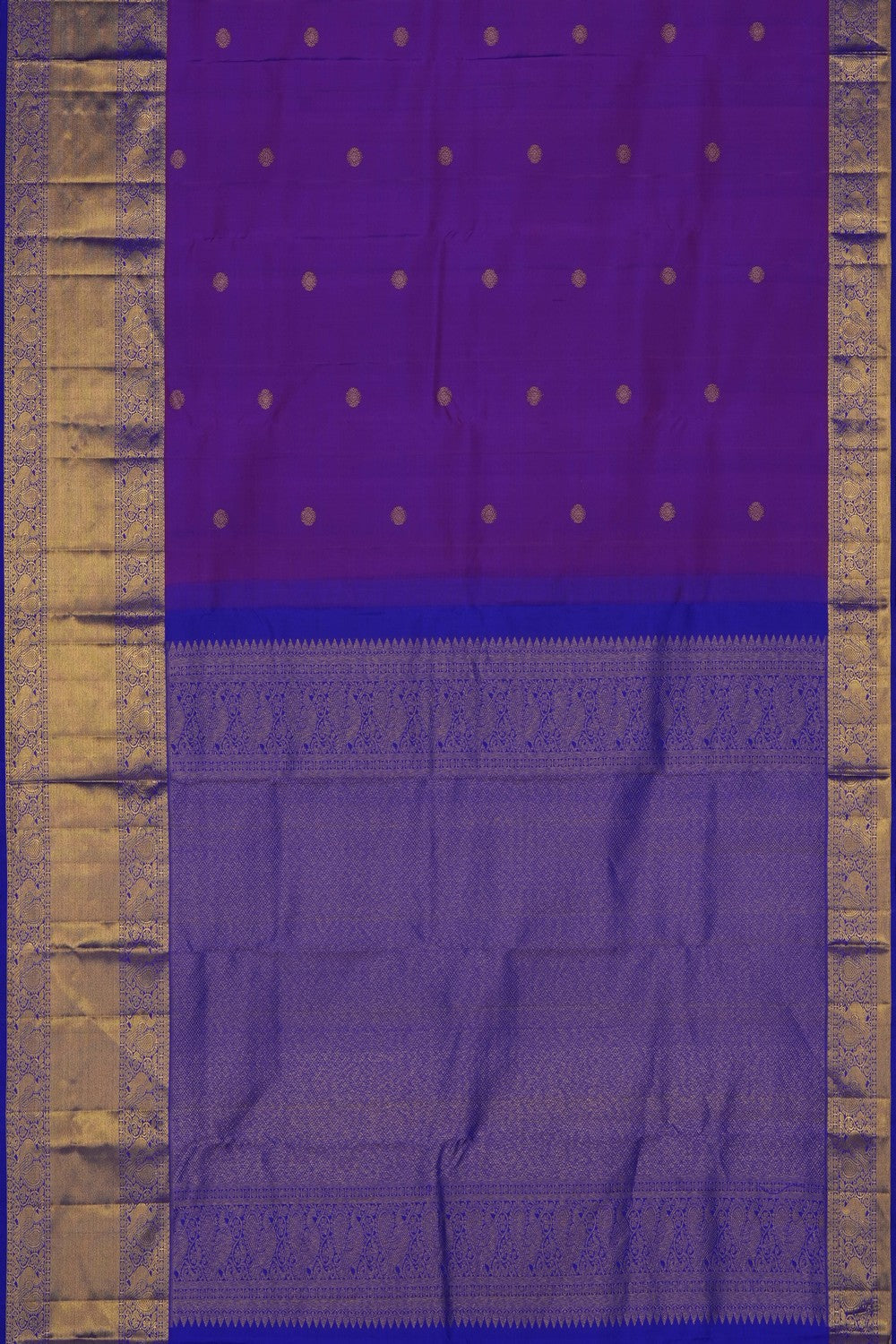 Image of Purple Vintage Kanchi Silk Saree