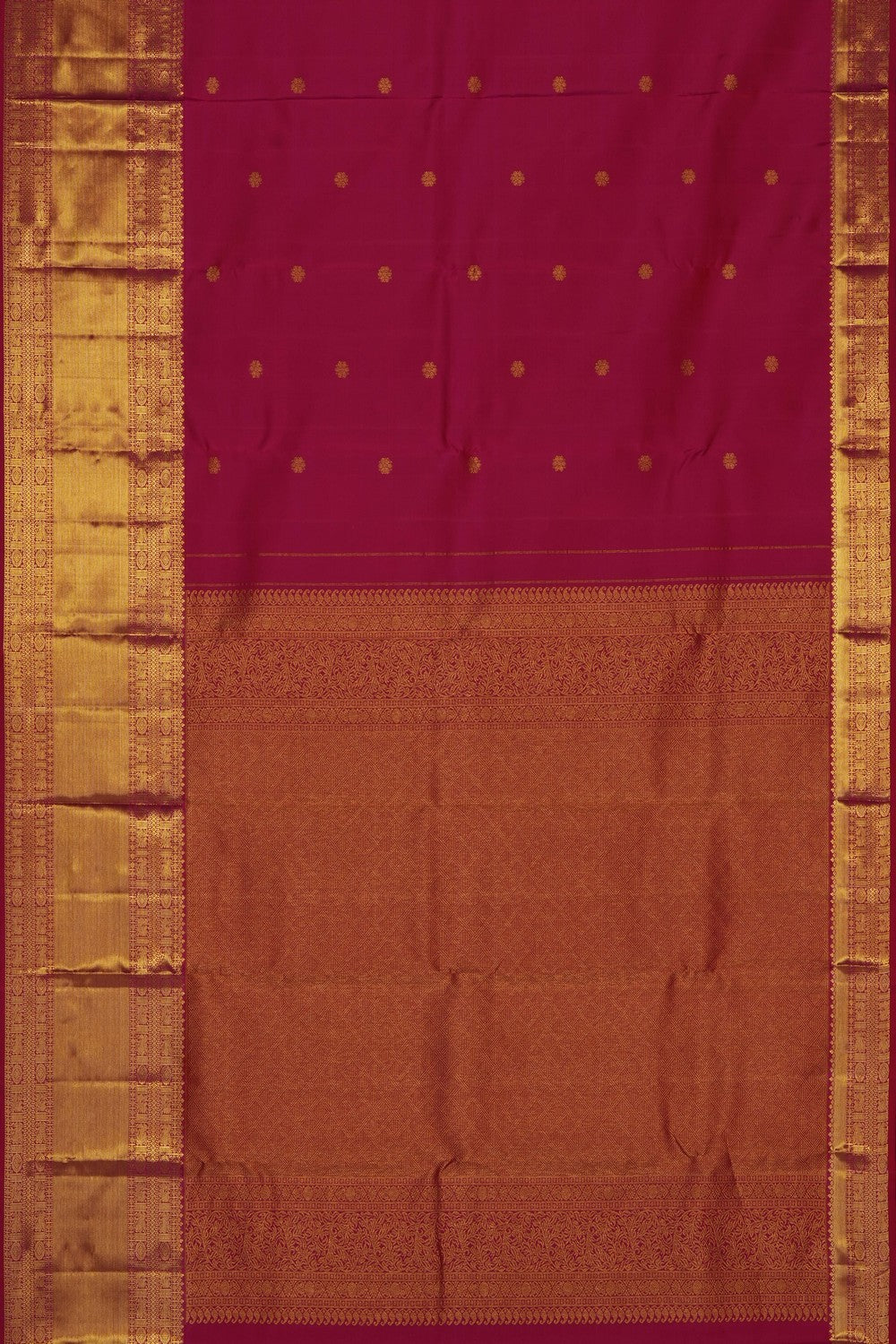 Image of Fuchsia-Pink Vintage Kanchi Silk Saree