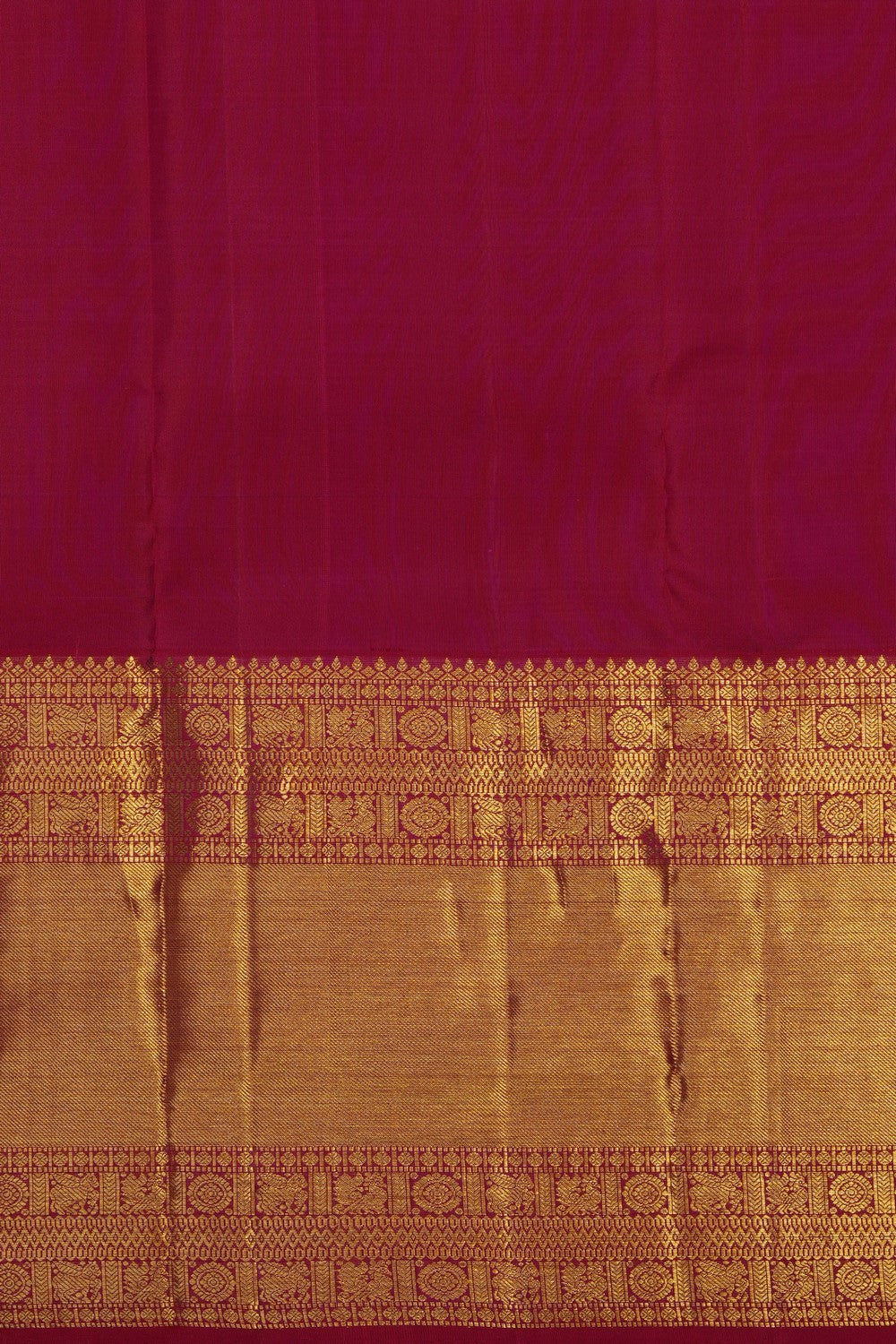 Image of Fuchsia-Pink Vintage Kanchi Silk Saree