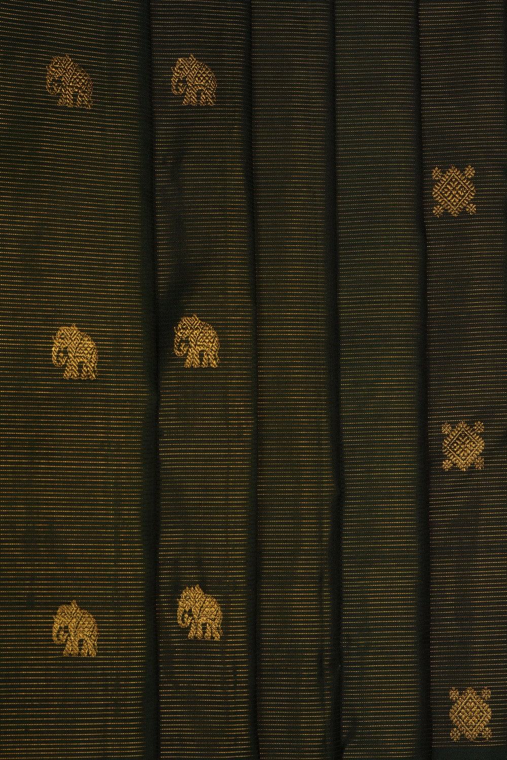 Image of Green Vintage Kanchi Silk Saree