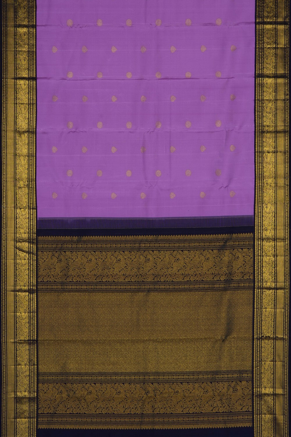 Image of Purple Vintage Kanchi Silk Saree