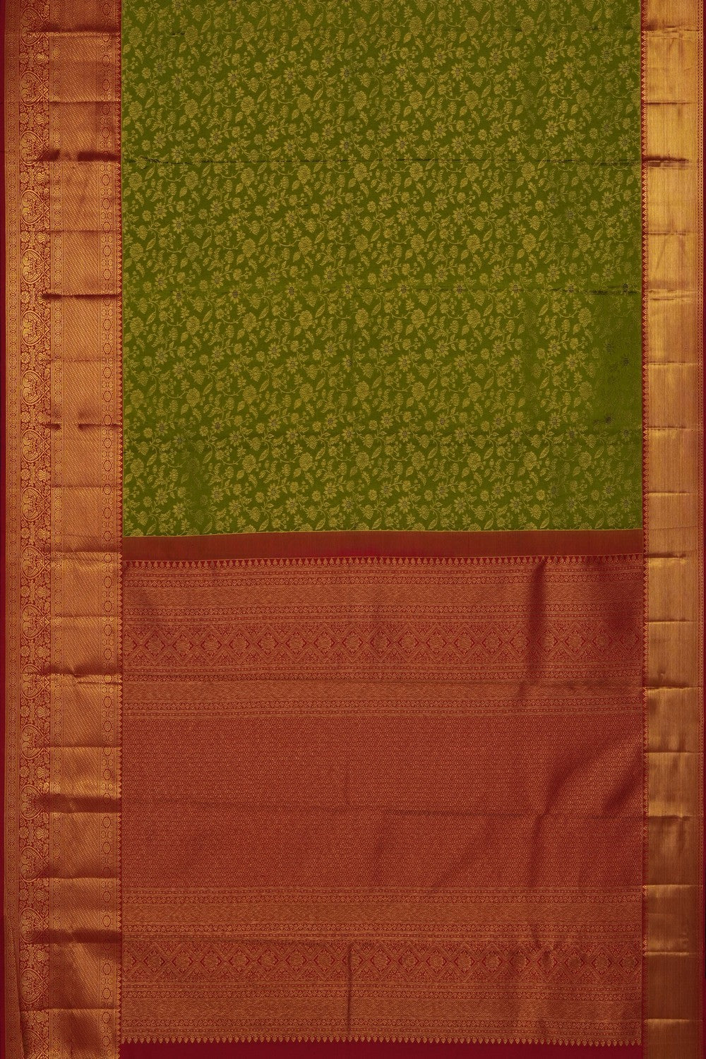 Image of Green Kanchipattu Brocade Saree