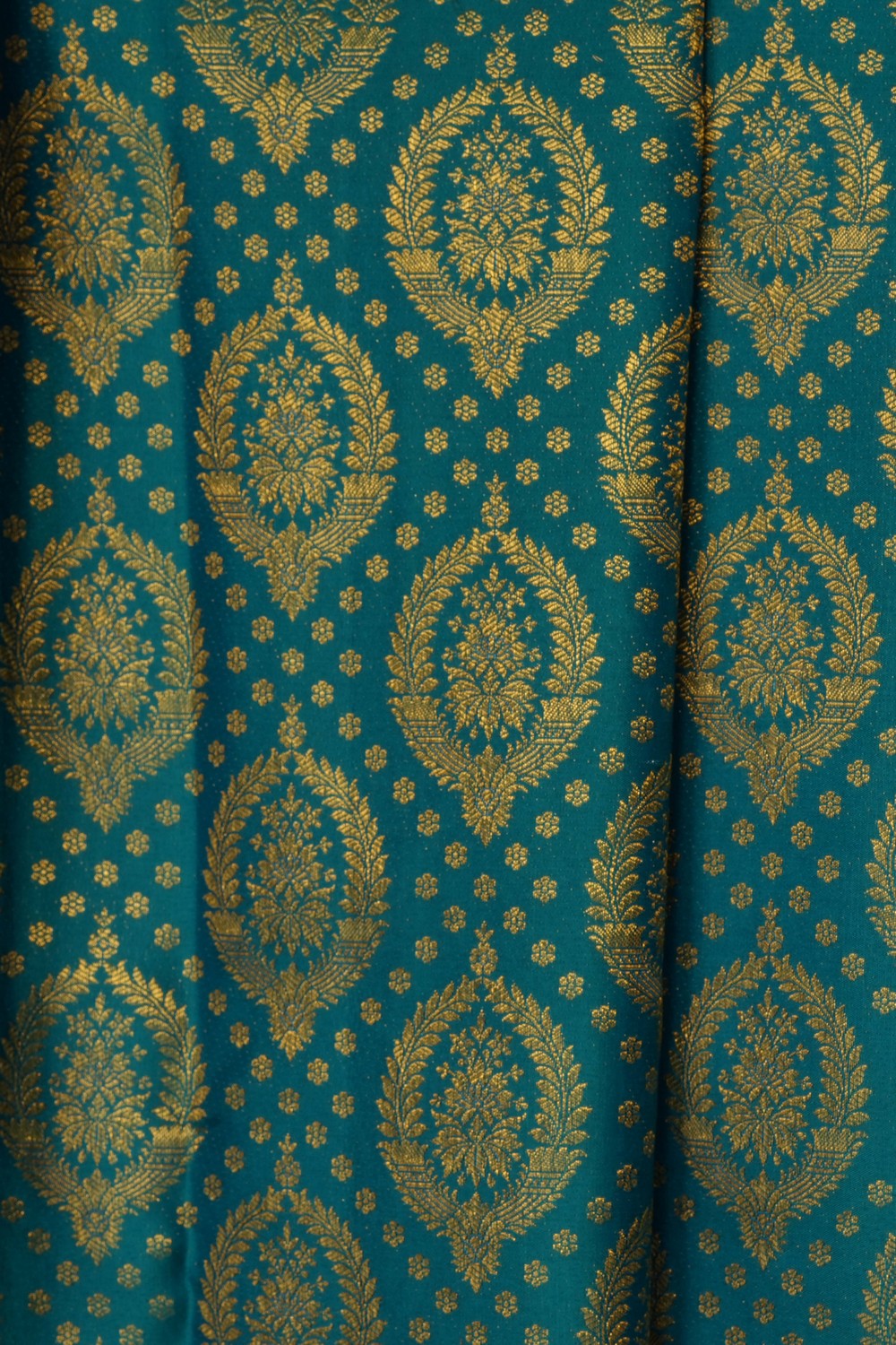 Image of Teal-Green Kanchipattu Brocade Saree