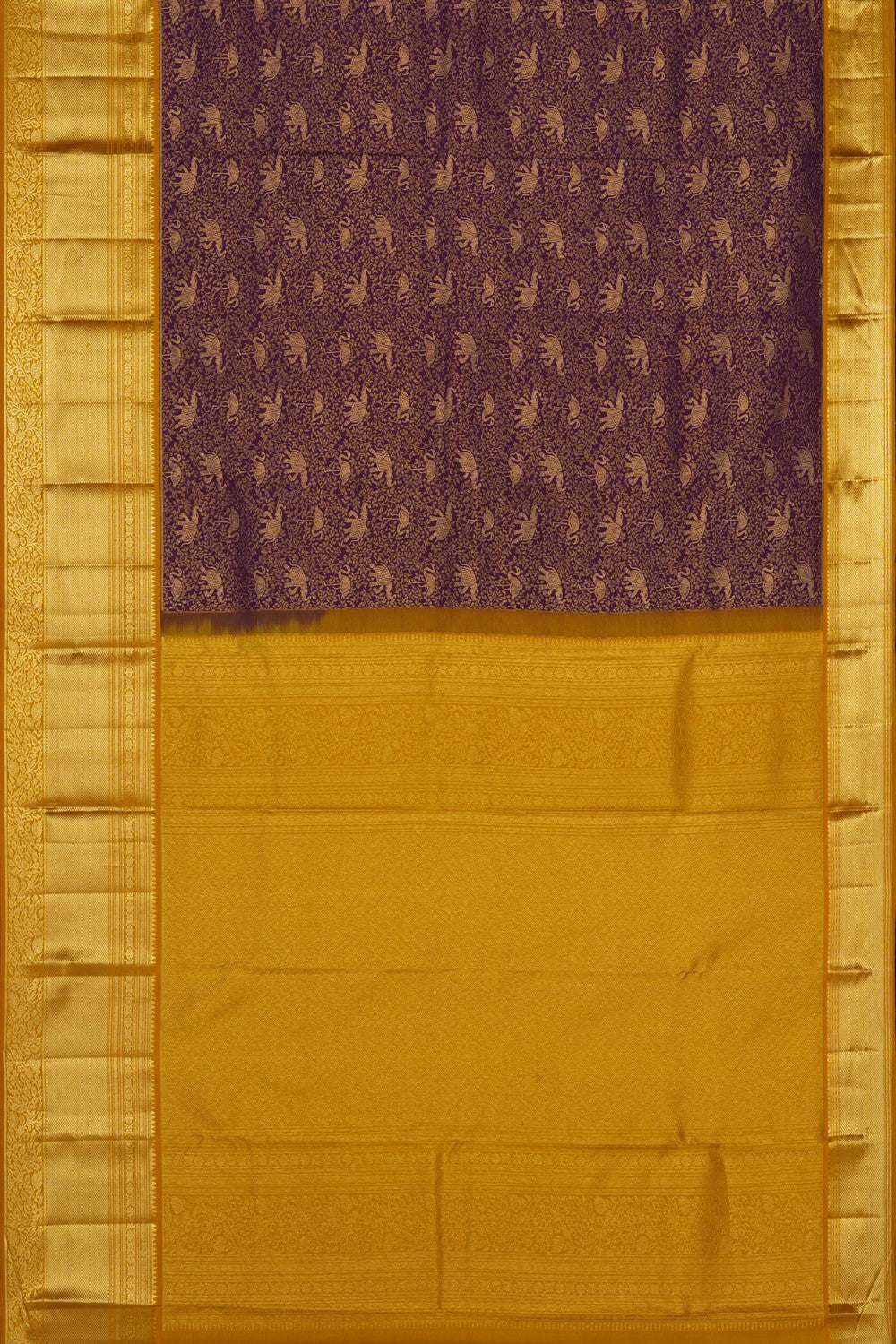 Image of Violet Kanchipattu Brocade Saree