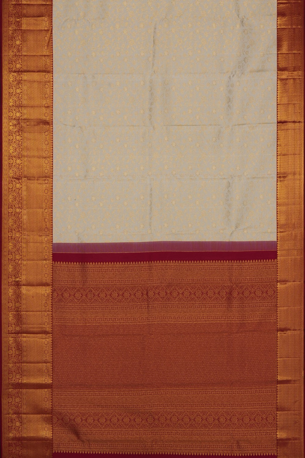 Image of Off-White Kanchipattu Brocade Saree