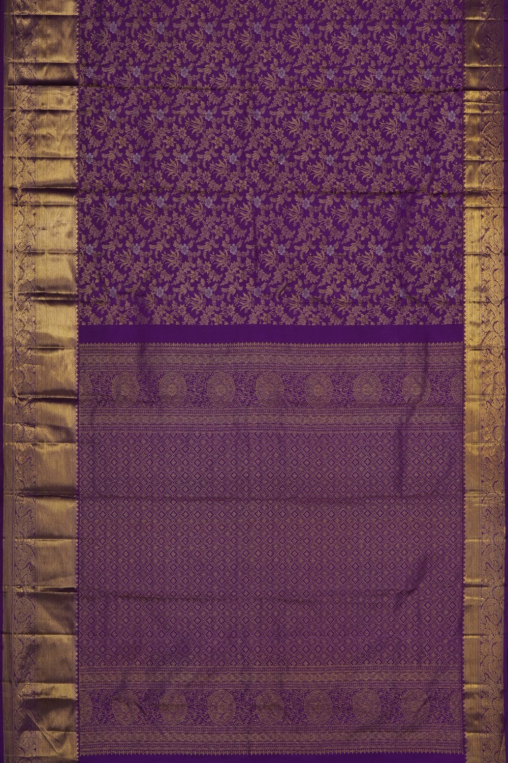 Image of Purple Kanchipattu Brocade Saree