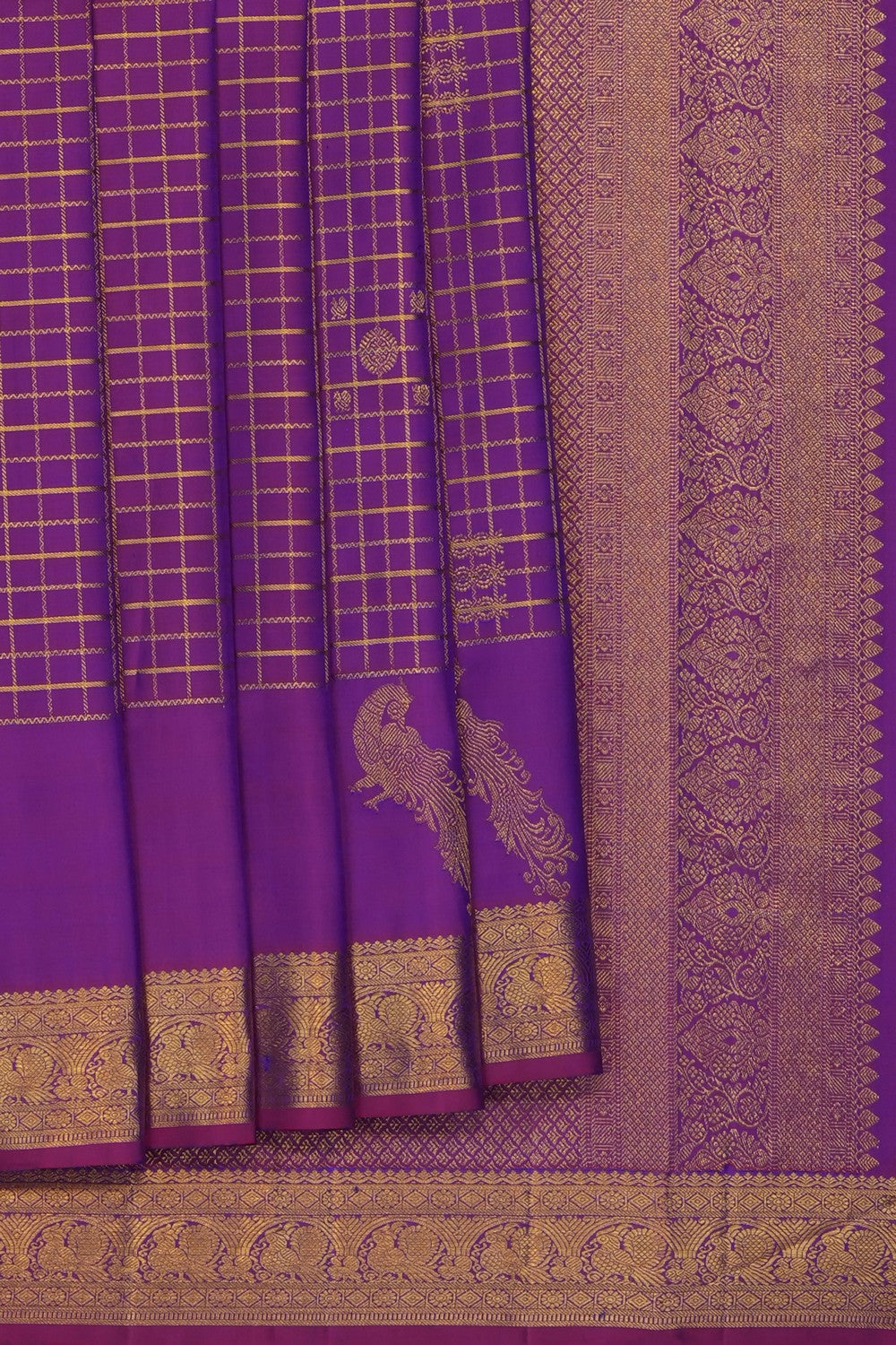 Image of Purple Kanchipattu Saree