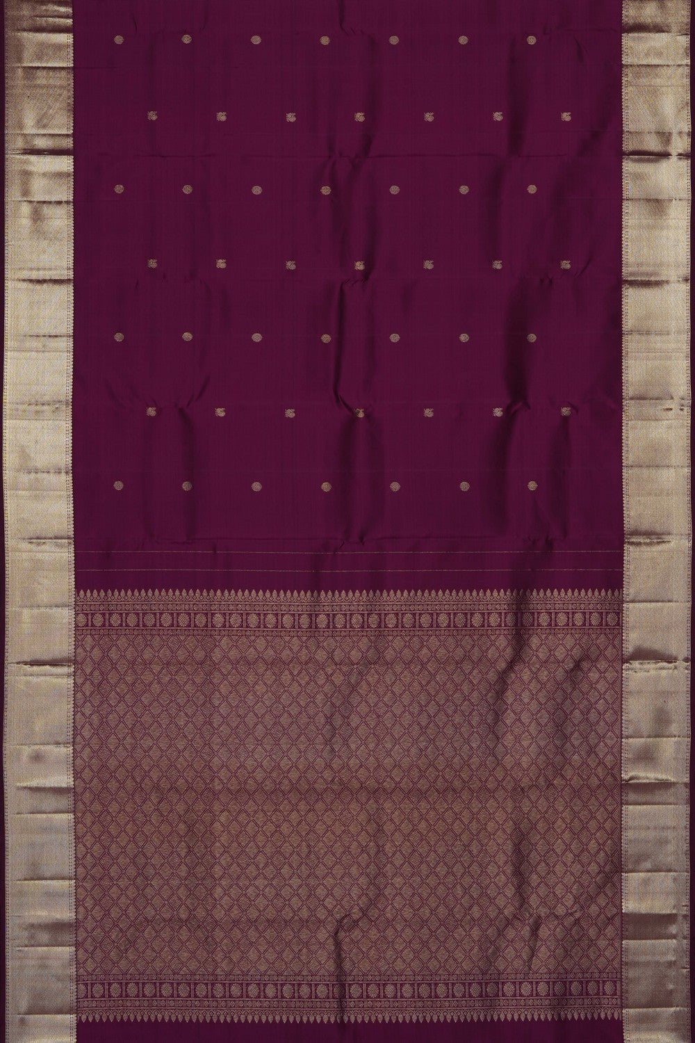Image of Violet Kanchi Silk Saree