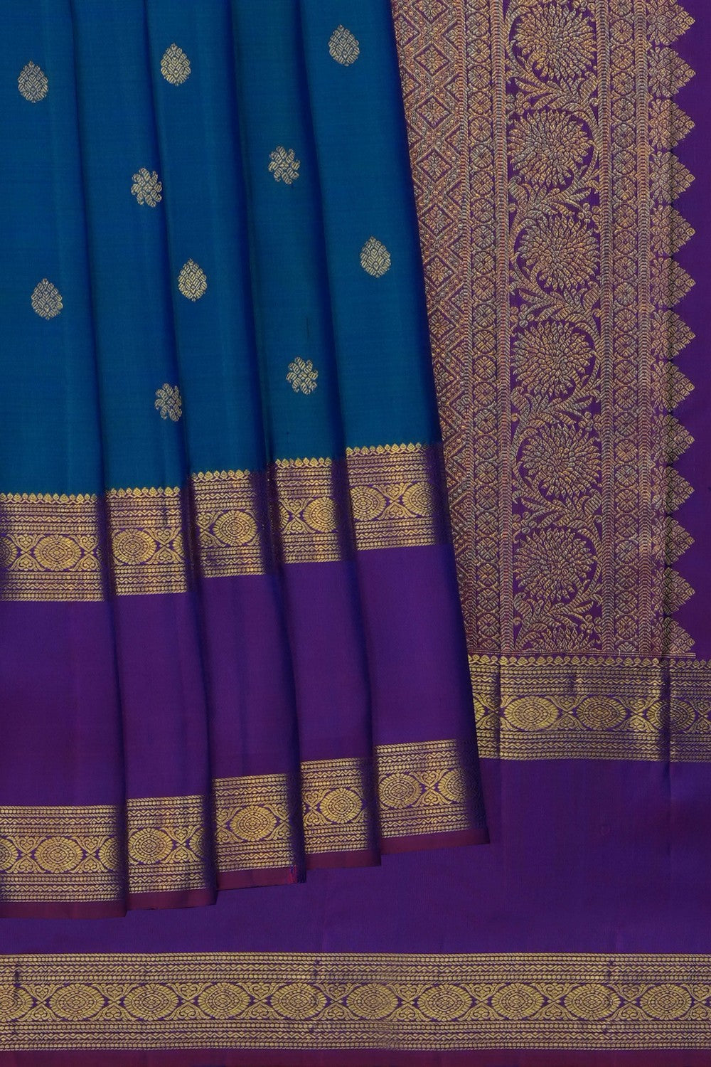 Image of Blue Kanchi Silk Saree