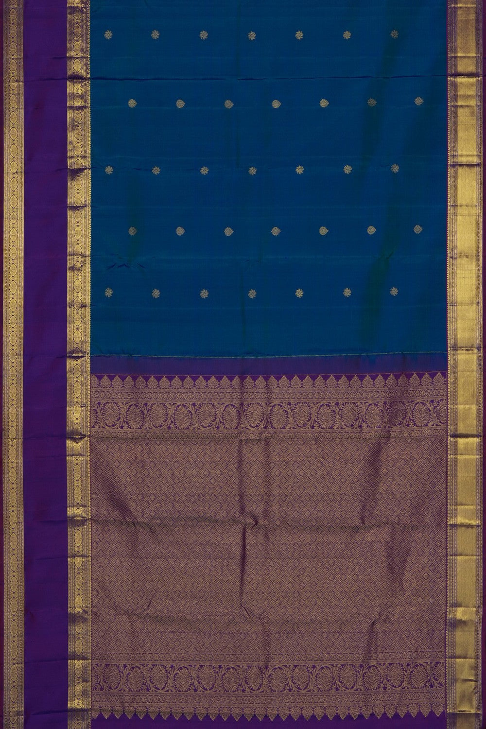 Image of Blue Kanchi Silk Saree