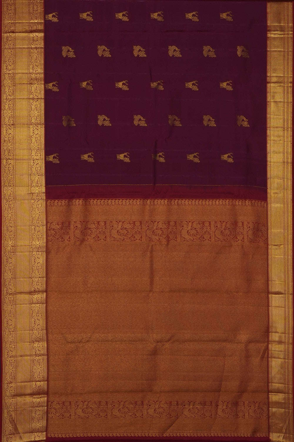 Image of Maroon Kanchipattu Saree