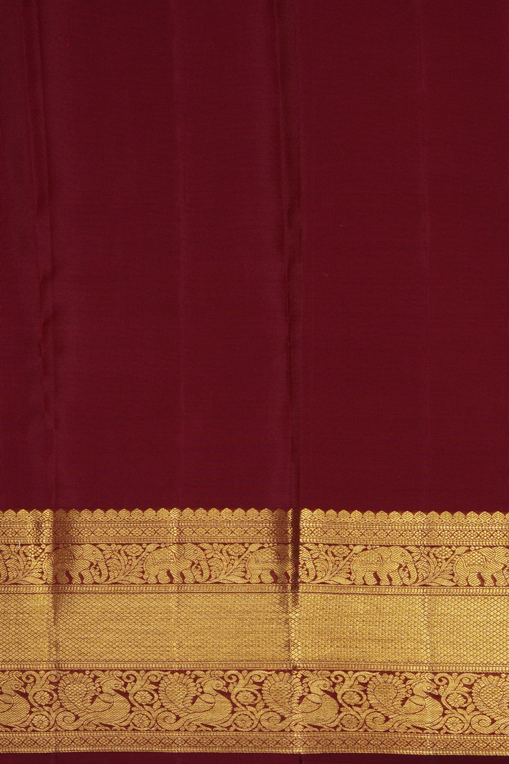 Image of Maroon Kanchipattu Tissue Brocade Saree