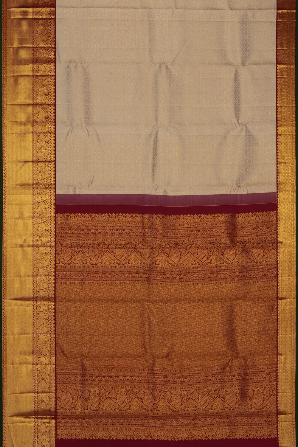 Image of Kanchipattu Brocade An Ethereal Off-White Saree