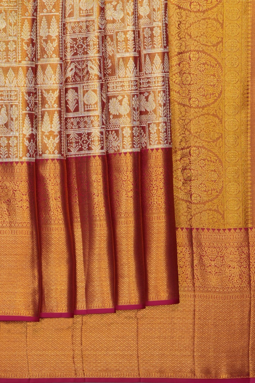 Image of Pink Kanchipattu Brocade Saree