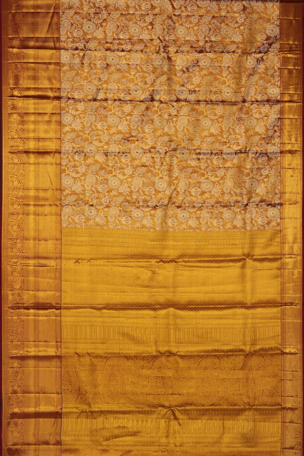 Image of Gold Kanchipattu Brocade Saree