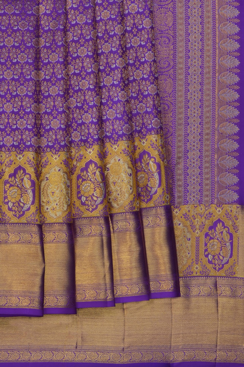 Image of Purple Kanchipattu Brocade Saree